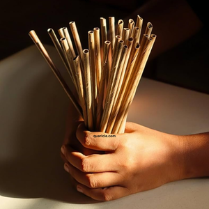 Vente chaude 100% pailles jetables de noix de coco biodégradables pour boissons chaudes/froides classiques mariages événements hôtels bars - Product Image 5