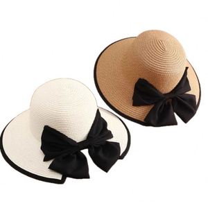 Sombrero de Paja con Lazo Popular para Mujer, Sombrero de Protección Solar para Playa de Verano, Sombrero de Paja Versátil Informal para Exteriores - Product Image 4