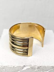 Brazalete de latón crudo de 69mm, brazalete de incrustaciones, brazalete de canal en blanco, pulsera ancha hecha a mano, latón crudo - Product Image 4