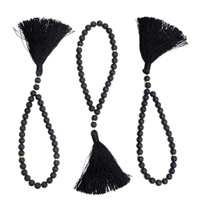 Tối Màu Đen 33 Hạt 8Mm Tasbih Hồi Giáo Cầu Nguyện Dhikr Hồi Giáo Truyền Thống Thổ Nhĩ Kỳ Phong Cách, Chất Lượng Cao Cấp, Bán Buôn Có Sẵn - Product Image 1