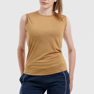 Camiseta sin mangas de verano para mujer, Jersey holgado transpirable, pantalones cortos de gimnasio de punto con logotipo frontal, estilo sólido, aspecto informal de talla grande - Product Image 4