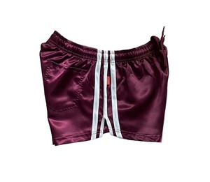 Bas athlétique Brillant Satin Qualité Gym Short De Bain Brillant Distressed Vintage Look Séchage Rapide Respirant - Product Image 6