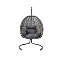 Fauteuil suspendu moderne pour l'extérieur, chaise-œuf, hamac avec support en métal pour balcon, cour, maison, jardin, patio