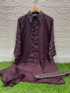 Túnica de diseñador de excelente calidad con un magnífico trabajo hecho a mano para oficina y ropa informal de proveedor indio - Product Image 5