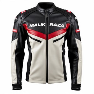 แจ็คเก็ตหนังรถจักรยานยนต์สั่งทำตามสั่งขนาดและความหลากหลายของสีตัวเลือกโลโก้ขายส่งและขายปลีก - Product Image 5