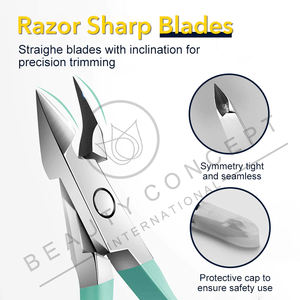 Coupe-ongles double en acier inoxydable écologique de haute qualité, ouverture large, pince à cuticules personnalisée - Product Image 5