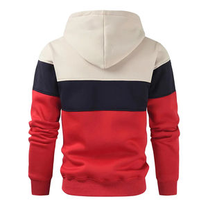 Poids lourd personnalisé pour pulls à capuche imprimés bouffants Basics Design de blocs de couleurs mélangées en coton avec épaule tombante Boxy pour l'hiver - Product Image 3