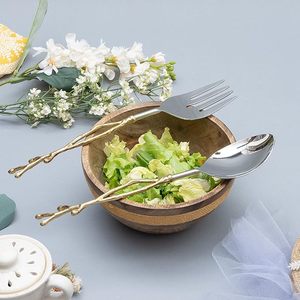 Best Selling Metal <b>Serving</b> <b>Spoon</b> & Knife Set with Branch Handle in Bulk Price From India For Restaurant Hotel Wedding Usage - Product Image 5