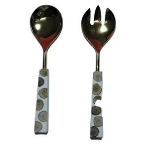 Juego de Servidores de Ensalada Hechos a Mano con Madera de Mango, Ecológicos, Aptos para Lavavajillas, Utensilios de Cocina, Herramientas para Ensalada - Product Image 3