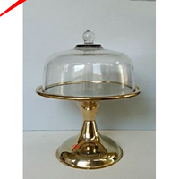Soporte con diseño de Reno para pastel, con cúpula de cristal, para postre, taza, servidor de pastel, para hotel