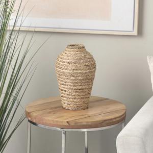 Vase en jacinthe d'eau tissé à la main marron fabriqué au Vietnam matériau écologique pour la décoration de la maison et la décoration de la vaisselle en gros - Product Image 6