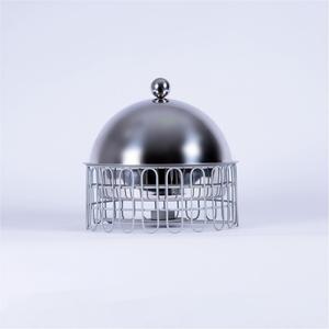 Casserole de serveur avec couvercle et chauffe-plat en acier inoxydable avec support en treillis métallique doré Design unique Vente en gros - Product Image 5