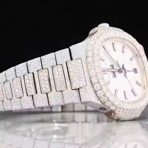 High Quality VVS Moissanite Diamond <b>Wrist</b> <b>Watch</b> Hot Selling Stainless Steel Automatic Iced out Hip Hop Style <b>Watch</b> <b>for</b> Men - Product Image 2