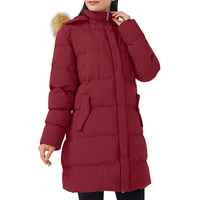 Parka d'hiver personnalisée pour femme, écologique, longue, unie, tissée, rembourrée, surdimensionnée, respirante, imperméable, réversible, doublée de laine, avec capuche en fourrure