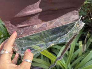 Bolso Transparente de Diseño, Bolso de Cuero con Tallado a Mano, Color Marrón, Bolsos de Cuero Auténtico para Mujer - Product Image 6