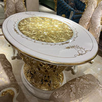 Ensemble de table à manger en teck massif sculpté à la main, style mid-century moderne, écologique et luxueux, 4 chaises, meubles pour salle à manger d'hôtel