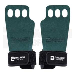 Diseña tus propios guantes de cuero para gimnasia Fitness, venta al por mayor, empuñaduras protectoras de tres agujeros para uso en el gimnasio - Product Image 1