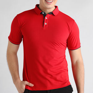 Alta calidad 100% poliéster hombres Golf para camisetas de Polo transpirable Casual Sport Wear Eco-Friendly Front Color sólido al por mayor - Product Image 2
