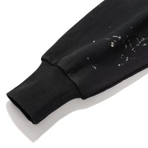 ชุดสตรีทแวร์สไตล์ยูนิเซ็กซ์ ล้างสีแบบแอซิด สำหรับฤดูใบไม้ผลิและฤดูใบไม้ร่วง  แบบใหม่สำหรับผู้ชาย  ชุดแทรคสูทขาบานแบบครอป พร้อมเสื้อฮู้ดโอเวอร์ไซส์ - Product Image 5