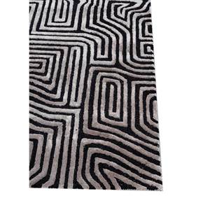 Tapis en laine et viscose tufté à la main Contour Ashwood/Ebony, motif abstrait, 8x11 pieds, doux pour la maison - Tra-13248 - Product Image 4
