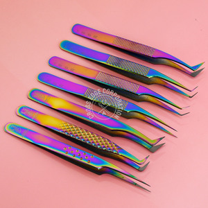 Nouvelle Arrivée Pince à Épiler pour Extensions de Cils à Pointe Fine, Pince à Volume Droite et Pointue, Pince d'Isolation Antidérapante avec Poignée Diamantée - Product Image 6