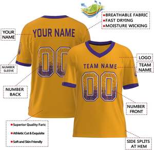 Ensemble d'uniformes de football américain personnalisés Maillots en tissu durable avec logo et numéro Vente en gros d'usine OEM - Product Image 2