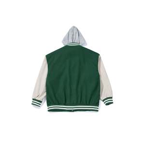 Streetwear Mode Oversize Loisirs Patch Personnalisé Broderie Manches En Cuir Collège Baseball Letterman Varsity Veste Pour Hommes - Product Image 4