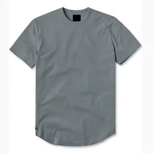 Venta caliente Camiseta de algodón puro Logotipo propio personalizado Transpirable Verano O-cuello Camisetas ajustadas Venta al por mayor Camisetas de gran tamaño para hombres - Product Image 1