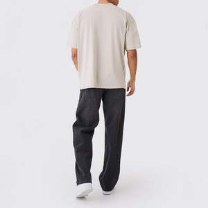 High Quality Boxy <b>T</b> <b>shirt</b> Thick <b>Collar</b> 350GSM Heavyweight Oversized Drop Shoulder 100%Cotton Luxury <b>T</b> <b>Shirt</b> for Men - Product Image 3
