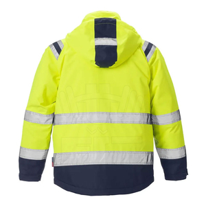 เสื้อแจ็คเก็ตนิรภัยสะท้อนแสงสำหรับฤดูหนาวแบบ Hi-vis เคลือบ PU แบบ Oxford พร้อมฉนวนกันความร้อน แจ็คเก็ตนิรภัยกันน้ำแบบ Bomber - Product Image 2