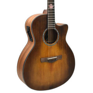 Guitarra Electroacústica Resonadora de Alta Calidad de 40 Pulgadas, Cuerpo de Caoba, Fondo/Lados de Arce, Acabado Brillante, Pastilla H para Bajo Clásico - Product Image 5