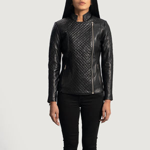 Chaquetas de moda de cuero para mujer de último diseño, gran oferta para mujer, servicio OEM genuino personalizado, chaquetas de moda de cuero para mujer - Product Image 1