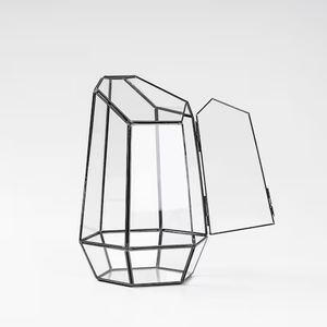 Producto más vendido, cristal transparente recubierto de polvo negro, decoración en forma de corazón, jarrón de cristal, terrario, jardín, decorativo, tamaño personalizado - Product Image 4