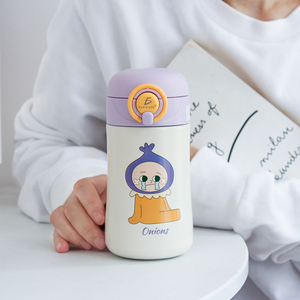 Borraccia per Bambini da 500ml per Attività all'Aperto con Cannuccia in Acciaio Inox per Purificazione dell'Acqua - Product Image 1