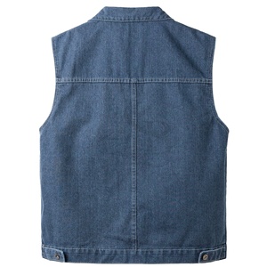 เสื้อกั๊กยีนส์ลำลองแฟชั่นสำหรับผู้ชายเสื้อนอกสำหรับฤดูหนาวมีกระเป๋าให้ความร้อนและป้องกันรังสียูวี - Product Image 4