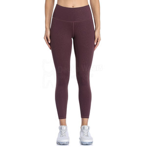 Legging de yoga extensible sans couture pour femme, taille mi-haute, effet push-up, design personnalisé OEM, 100 % polyester, vêtements de sport - Product Image 1