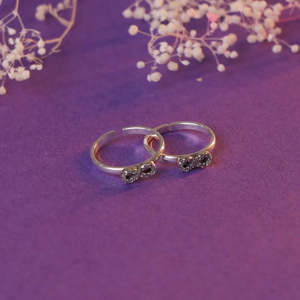 Anillos de plata oxidada Infinity Bling Toe Cobre chapado en oro con diamante para boda y regalo - Product Image 2
