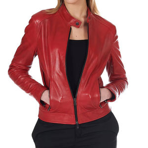 Vestes en cuir pour femmes à prix avantageux, nouvelle collection, vestes en cuir véritable et en cuir PU personnalisées en gros - Product Image 6