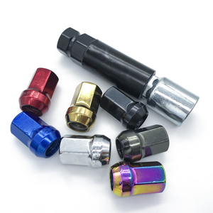 Nouveaux boulons de roue bleu fer <span class=keywords><strong>Audi</strong></span> 12X1.25mm avec écrous <span class=keywords><strong>antivol</strong></span> Serrure de sécurité de voiture de 32mm de longueur - Product Image 4