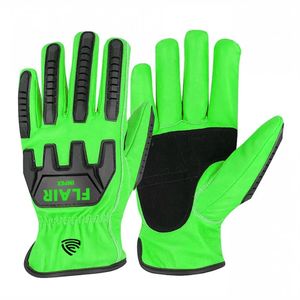 Gants à impact thermique en cuir de chèvre renforcé paume Keystone pouce froncé élastique TPR garde dos pour les scènes d'hiver en plein air - Product Image 5