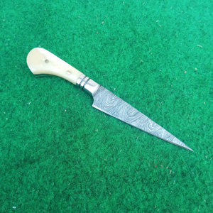 Mango de hueso de camello Damasco Chef cuchillo para pelar hoja de afilado cocina rebanador de carne filete cuchillo rápido cuchillo de Damasco de alta calidad - Product Image 1