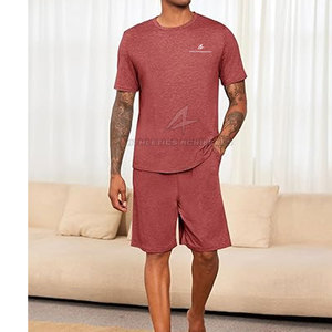 Pantalones cortos elásticos y camisa informal para hombre, recién llegados, conjunto de dos piezas de verano para venta al por mayor - Product Image 5