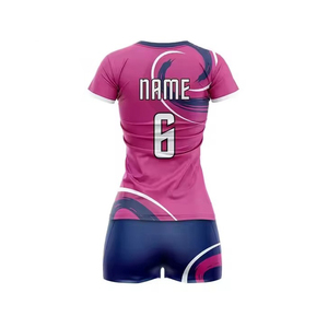 Conjuntos de Uniformes de Voleibol para Mujer Listos para el Campo, Jersey Estampado y Pantalones Cortos, Tela Suave, Ligera, Cómoda, Estampado Profesional - Product Image 6