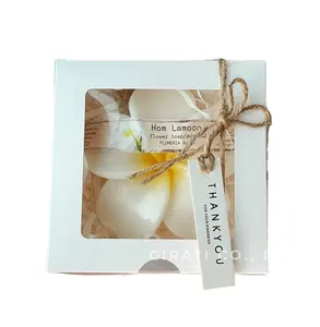 2024 anno nuovo regalo di San Valentino Set regalo olio di cocco sapone per fiori 100g Plumeria fiore profumo prodotto della Thailandia