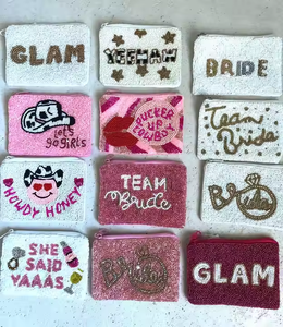 กระเป๋าใส่เหรียญประดับลูกปัดสำหรับเพื่อนเจ้าสาวขายดีกระเป๋าใส่เหรียญประดับลูกปัดกระเป๋าเครื่องสำอางงานฝีมือ MD - Product Image 2