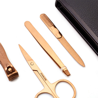 Coupe-ongles professionnel en or Rose, ensemble de manucure en acier inoxydable, outils de pédicure, Kit de toilettage pour femmes