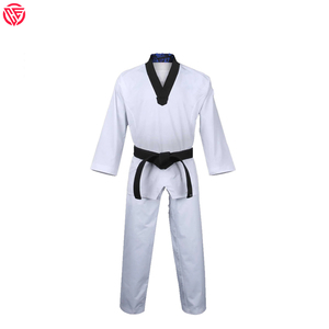 Uniforme de Taekwondo negro de artes marciales profesionales, Material ligero para hombres, logotipo bordado personalizado, Taekwondo - Product Image 1