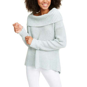 Maglione Premium American Rag Junior da Donna Blu con Collo a Cappuccio, Traspirante, in Maglia con Fiocco sul Colletto e Logo Frontale, Taglia Media - Product Image 1