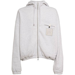 เสื้อฮู้ดผ้าฝ้าย100% มีซิปโอเวอร์ไซส์สำหรับผู้ชายเสื้อสเวตเตอร์ถักผ้าซักกรดออกแบบได้ตามต้องการ2024ที่มีน้ำหนักมาก - Product Image 1