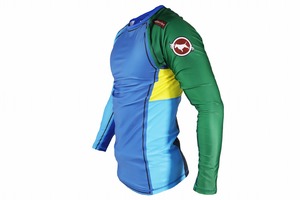Nueva Llegada Cómodo Hombres Rash Guard Venta Color Sólido Manga Larga Fitness Wear Compresión Anti-UV UPF50 Sublimado - Product Image 5